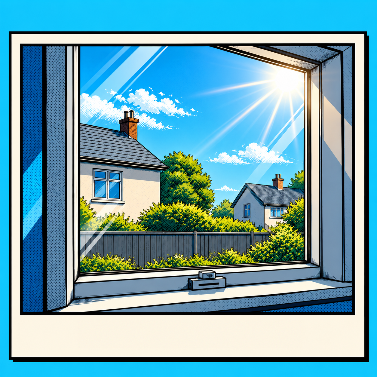 A sparkling clean window after cleaning